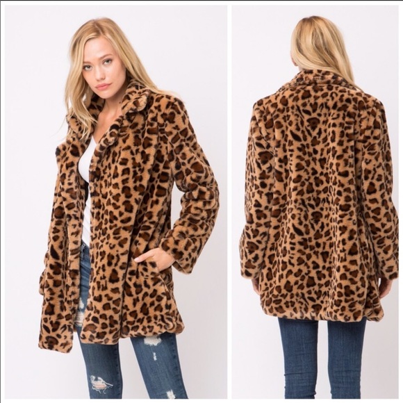🛍 LAST 1! Leopard Print Faux Fur Teddy Coat! - Picture 4 of 7